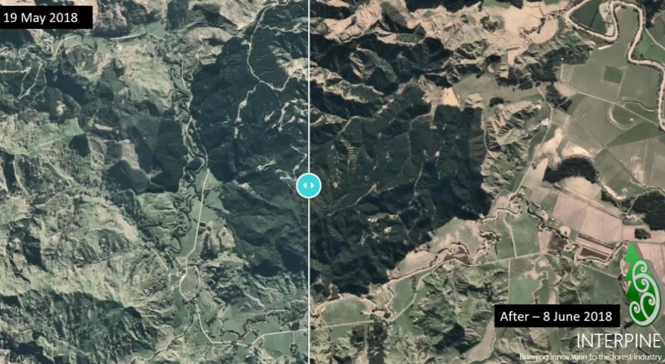 Satellite Imagery of the 2018 Tolaga Bay Floods Interpine Innovation