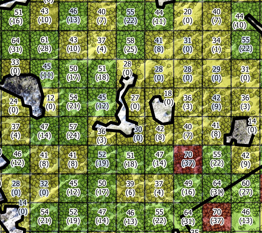 TreeTools Tree Stocking Notation GIS Maps Thinning Maps